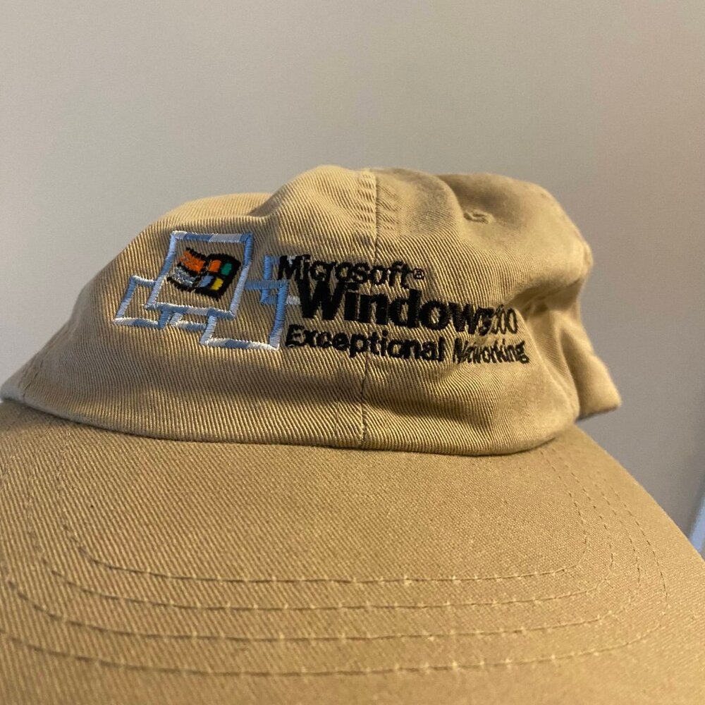 vintage microsoft windows 2000 baseball cap dad hat strapback kee & ed - Picture 6 of 10